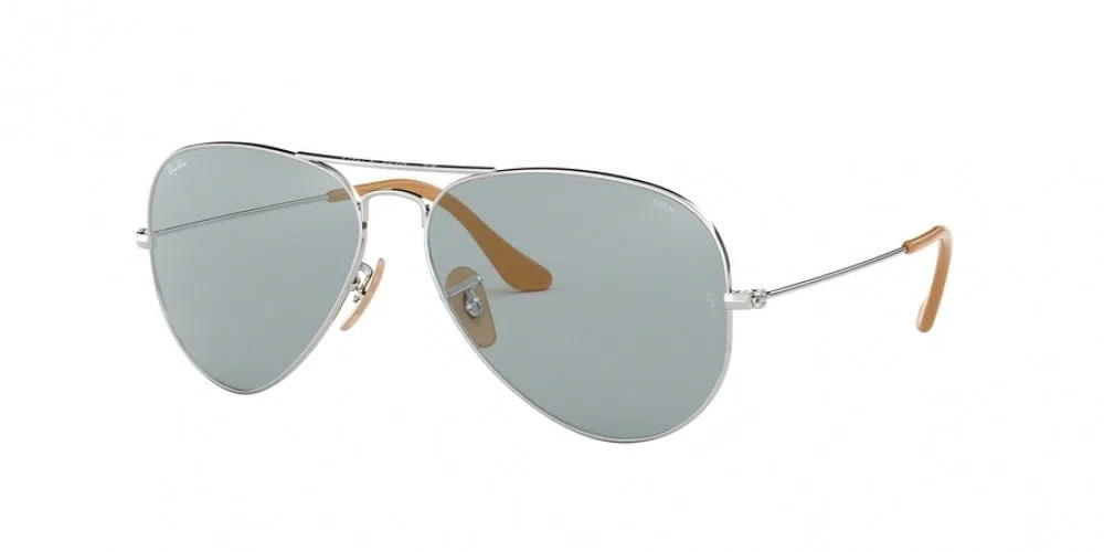 Ray Ban RB 3025 Aviator Large Metal Sunglasses - Medium - 58mm - Silver - view 63